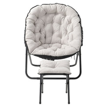 Load image into Gallery viewer, Folding Moon Chair With Footstool Set