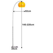 Load image into Gallery viewer, Modern Arched Floor Lamp Tall Curved Reading Light with Marble Base White Lampshade