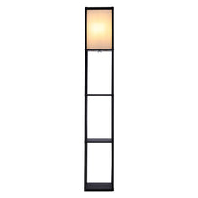Load image into Gallery viewer, Hollow Out Shelf Floor Lamp Light 4 Tiered Shelves Storage Display Square