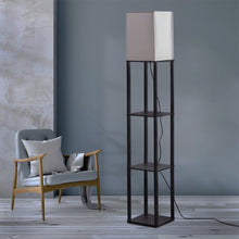 Load image into Gallery viewer, Home Shelf Floor Lamp Light 4 Tiered Shelves Storage Display Square