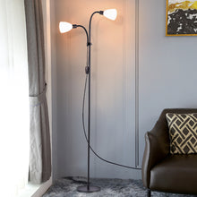 Load image into Gallery viewer, Modern Double Headed Floor Lamp Adjustable Standing Reading Lights
