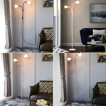Load image into Gallery viewer, Modern Double Headed Floor Lamp Adjustable Standing Reading Lights