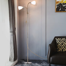 Load image into Gallery viewer, Modern Double Headed Floor Lamp Adjustable Standing Reading Lights