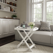 Load image into Gallery viewer, Wooden Folding Side Table Coffee/Tea Stand Removable Serving