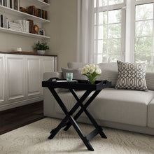 Load image into Gallery viewer, Wooden Folding Side Table Coffee/Tea Stand Removable Serving
