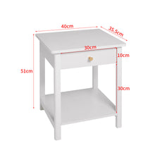 Load image into Gallery viewer, Wooden Bedside Table Cabinet With Drawer