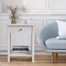 Load image into Gallery viewer, Wooden Bedside Table Cabinet With Drawer