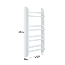 Load image into Gallery viewer, 4 Tier Wood Wall Hanging Bookshelf Magazine Papers Rack White