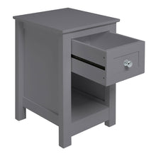 Load image into Gallery viewer, Small Wooden Beaside Table Cabinet with Drawer Shelf Storage