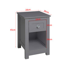 Load image into Gallery viewer, Small Wooden Beaside Table Cabinet with Drawer Shelf Storage