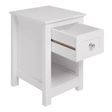 Load image into Gallery viewer, Small Wooden Beaside Table Cabinet with Drawer Shelf Storage