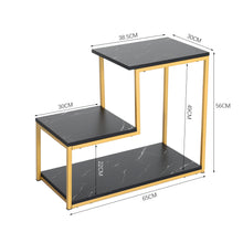 Load image into Gallery viewer, 3 Tier L-Shaped Coffee End Side Table Storage Shelf-4 colors