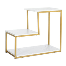 Load image into Gallery viewer, 3 Tier L-Shaped Coffee End Side Table Storage Shelf-4 colors