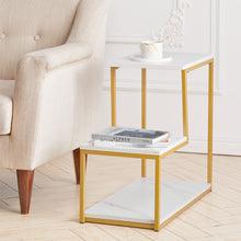 Load image into Gallery viewer, 3 Tier L-Shaped Coffee End Side Table Storage Shelf-4 colors