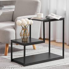 Load image into Gallery viewer, 3 Tier L-Shaped Coffee End Side Table Storage Shelf-4 colors
