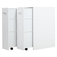 Load image into Gallery viewer, Large Rolling Bookcase Cabinet 6 Tiers Slide Out Shelves Storage Unit Bookshelf