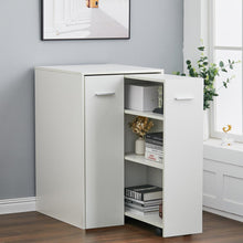 Load image into Gallery viewer, Large Rolling Bookcase Cabinet 6 Tiers Slide Out Shelves Storage Unit Bookshelf