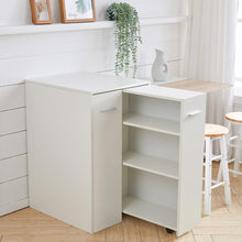 Load image into Gallery viewer, Large Rolling Bookcase Cabinet 6 Tiers Slide Out Shelves Storage Unit Bookshelf