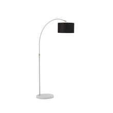 Load image into Gallery viewer, Adjustable Arched Floor Lamp with Marble Base Cloth Lampshade 131-186cm