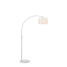 Load image into Gallery viewer, Adjustable Arched Floor Lamp with Marble Base Cloth Lampshade 131-186cm