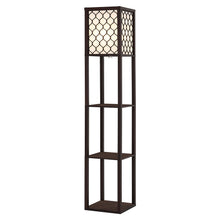 Load image into Gallery viewer, Hollow Out Shelf Floor Lamp Light 4 Tiered Shelves Storage Display Square