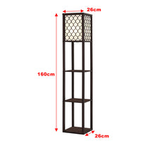 Load image into Gallery viewer, Hollow Out Shelf Floor Lamp Light 4 Tiered Shelves Storage Display Square