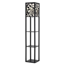 Load image into Gallery viewer, 3-in-1 Wooden & Linen Floor Lamp with Shelves Units
