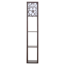 Load image into Gallery viewer, 3-in-1 Wooden & Linen Floor Lamp with Shelves Units