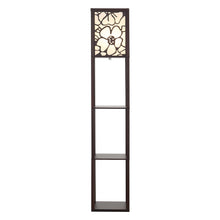 Load image into Gallery viewer, 3-in-1 Wooden & Linen Floor Lamp with Shelves Units