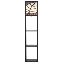 Load image into Gallery viewer, 3-in-1 Wooden & Linen Floor Lamp with Shelves Units