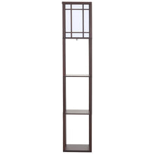 Load image into Gallery viewer, 3-in-1 Wooden & Linen Floor Lamp with Shelves Units