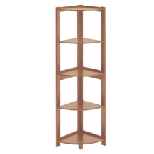 Load image into Gallery viewer, 5-Tier Corner Shelf Rack Ladder Shaped Bookcase Plant Stand