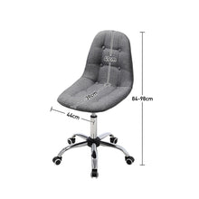 Load image into Gallery viewer, Adjustable Swivel Office Chair in Linen and Chrome Base