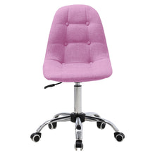 Load image into Gallery viewer, Adjustable Swivel Office Chair in Linen and Chrome Base