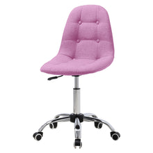 Load image into Gallery viewer, Adjustable Swivel Office Chair in Linen and Chrome Base