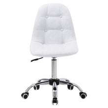 Load image into Gallery viewer, Adjustable Swivel Office Chair in Linen and Chrome Base