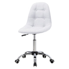 Load image into Gallery viewer, Adjustable Swivel Office Chair in Linen and Chrome Base