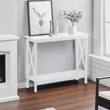 Load image into Gallery viewer, Wooden Console Table Hall Desk Side/End Table with Shelf