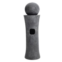 Load image into Gallery viewer, Dark Grey Sphere Electric Fountain Water Feature with LED Light