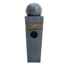 Load image into Gallery viewer, Navy Sphere Electric Fountain Water Feature with LED Light