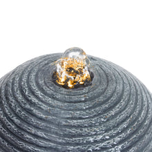 Load image into Gallery viewer, Navy Sphere Electric Fountain Water Feature with LED Light