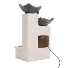 Load image into Gallery viewer, 3-Tier Bowl Electric Cascade Water Feature LED Light