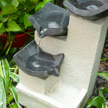 Load image into Gallery viewer, 3-Tier Bowl Electric Cascade Water Feature LED Light