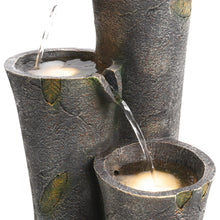 Load image into Gallery viewer, Outdoor tree leaf grain rockery Cascading Electric Water Feature LED Light