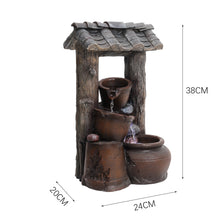 Load image into Gallery viewer, Eaves Clay Pot Electric Fountain Water Feature LED Light