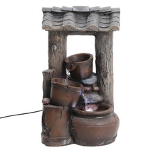 Load image into Gallery viewer, Eaves Clay Pot Electric Fountain Water Feature LED Light