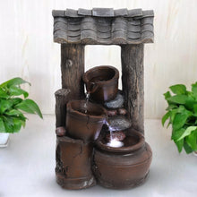 Load image into Gallery viewer, Eaves Clay Pot Electric Fountain Water Feature LED Light