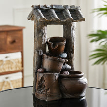 Load image into Gallery viewer, Eaves Clay Pot Electric Fountain Water Feature LED Light