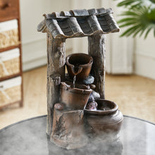 Load image into Gallery viewer, Eaves Clay Pot Electric Fountain Water Feature LED Light