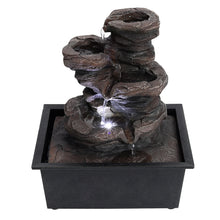 Load image into Gallery viewer, Garden Ornamental Fountain Electric with Pump LED Light, Small Rockery